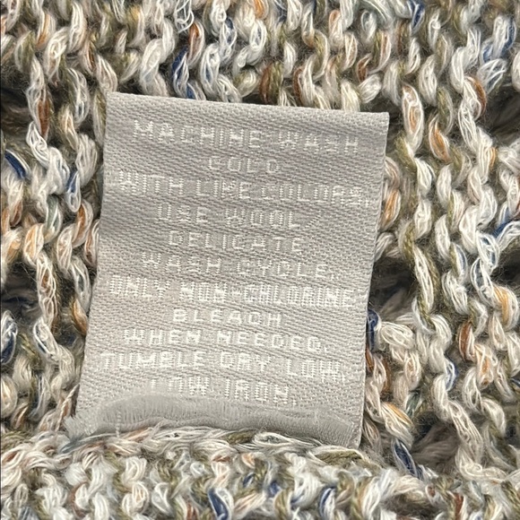 Heart N Crush Medium Women's Off-Shoulder Knit Sweater Green Gray - Picture 11 of 11